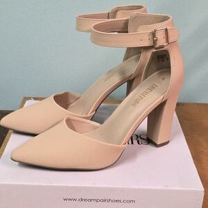 Dream Pairs Women's Blush Ankle Strap Heels